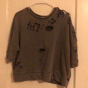 Forever 21 Distressed Sweatshirt